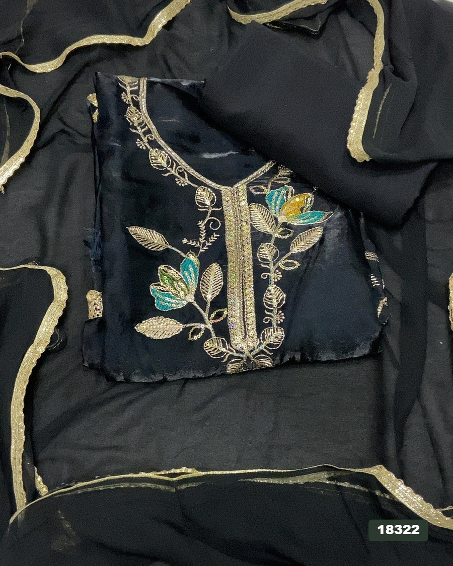Silk Embroidery Suit Set