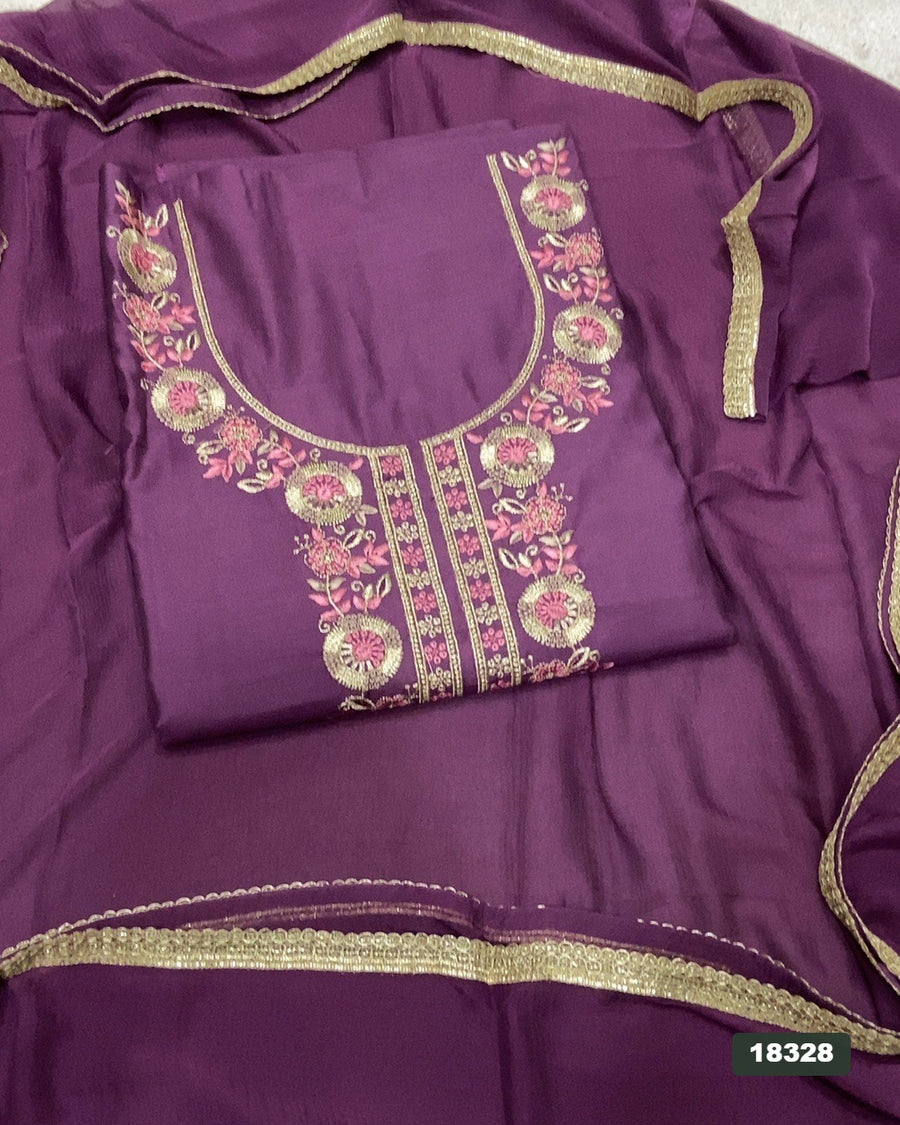 Jaam Silk Embroidery Suit Set