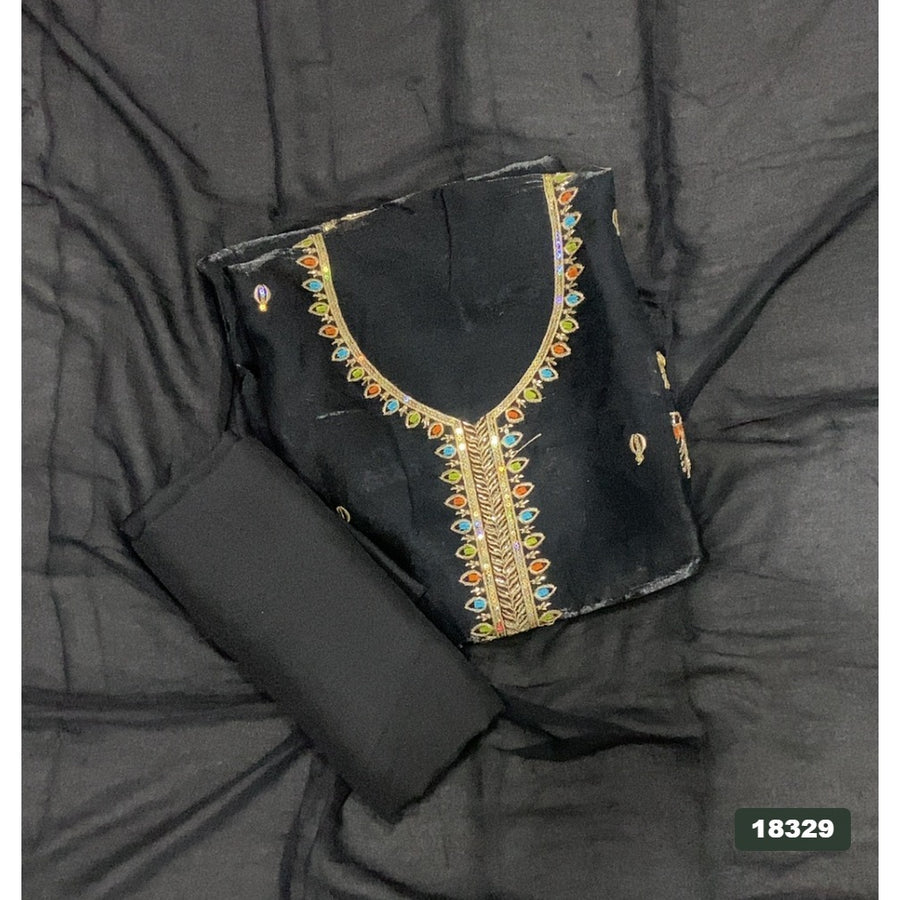 Silk Embroidery Suit Set