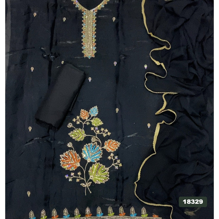 Silk Embroidery Suit Set