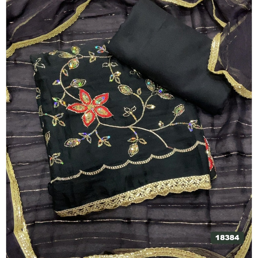 Silk Embroidery Suit Set