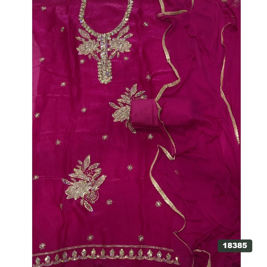 Silk Embroidery Suit Set