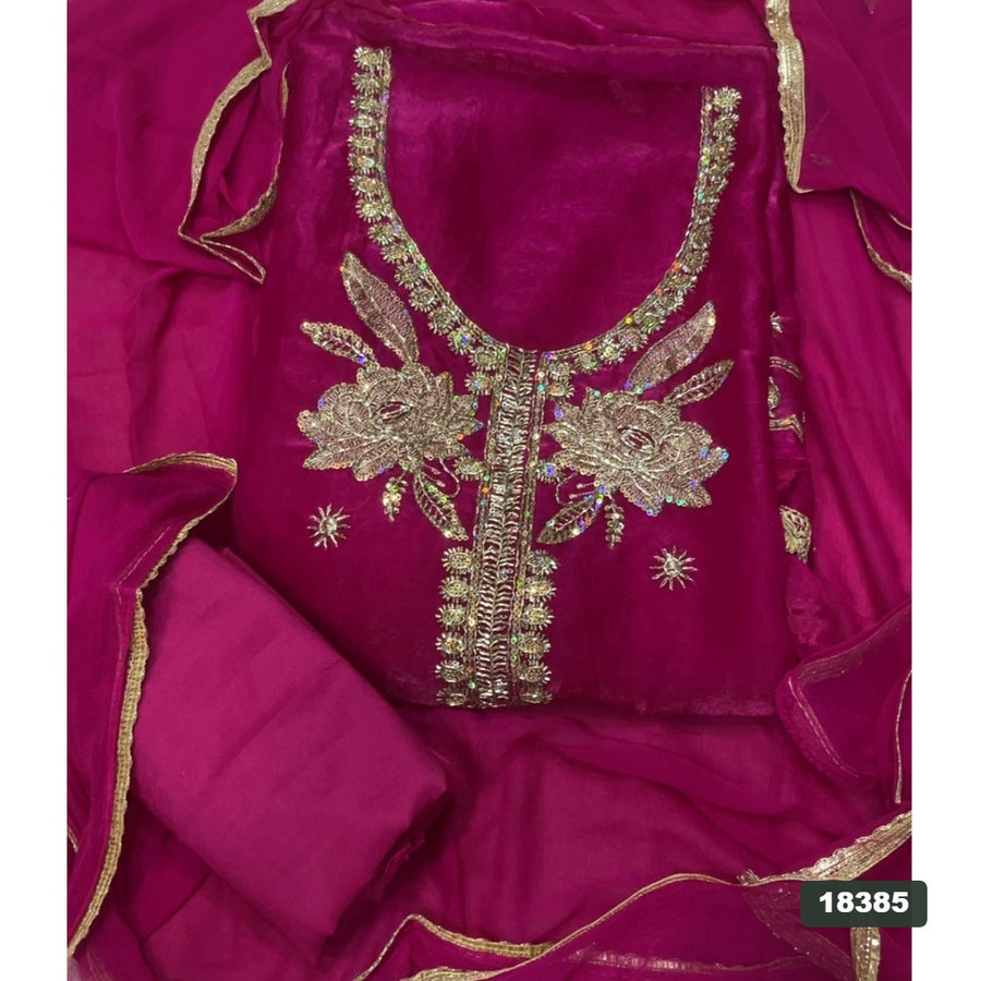 Silk Embroidery Suit Set