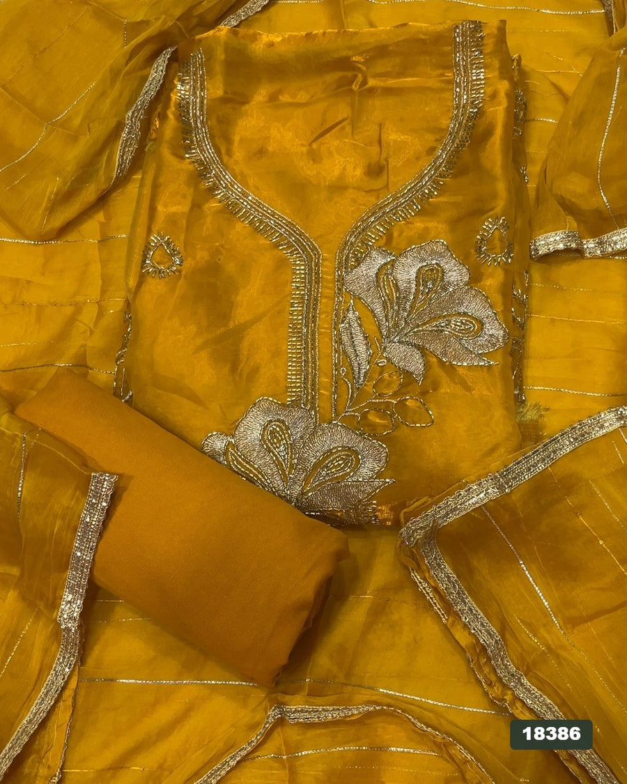 Silk Embroidery Suit Set