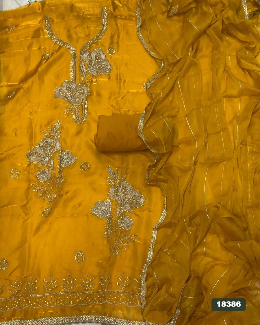 Silk Embroidery Suit Set