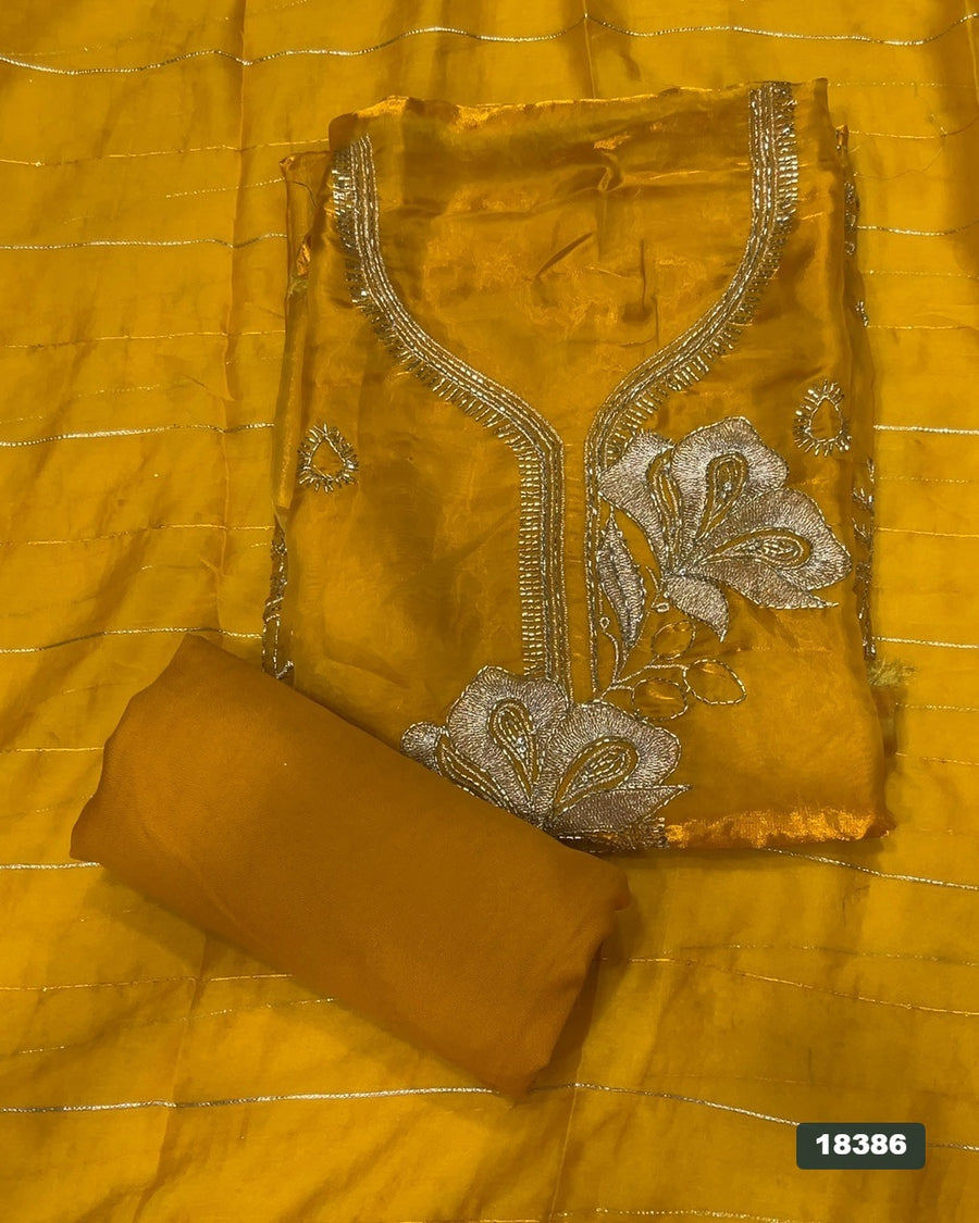 Silk Embroidery Suit Set