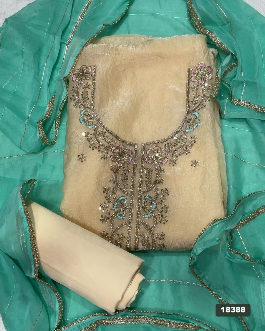 Rim Zim Silk Embroidery Suit Set