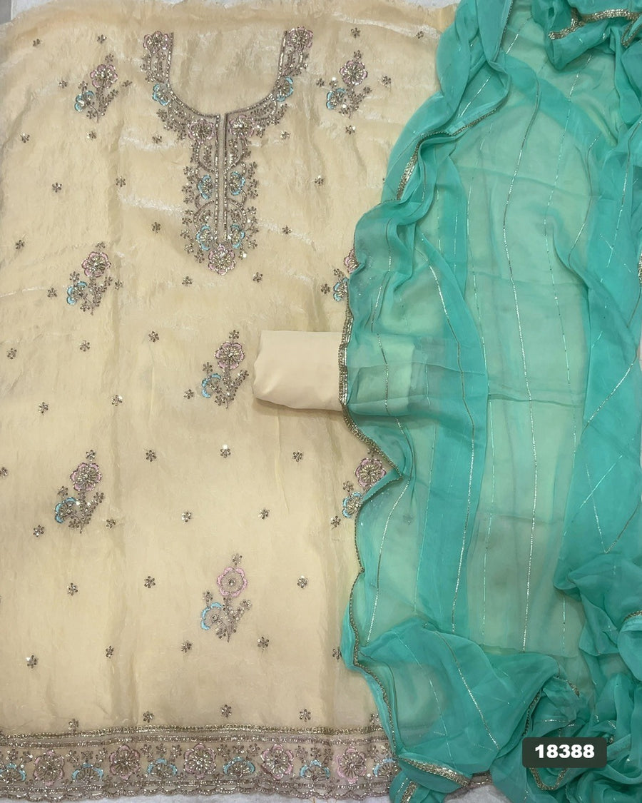Rim Zim Silk Embroidery Suit Set