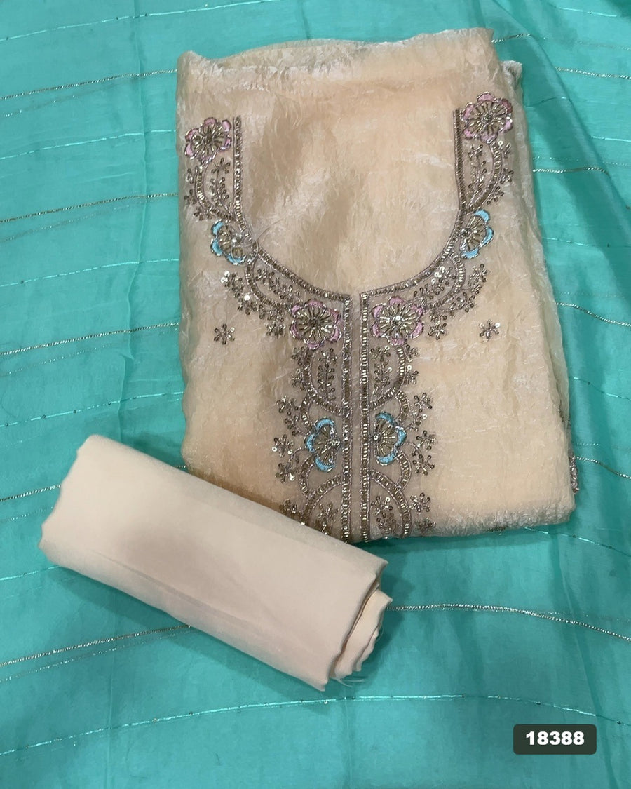Rim Zim Silk Embroidery Suit Set