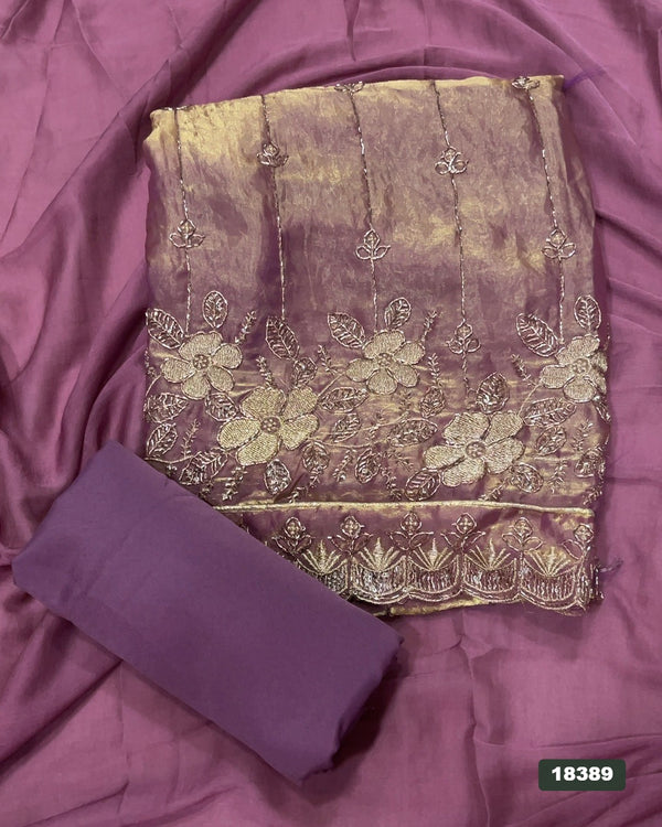 Silk Embroidery Suit Set
