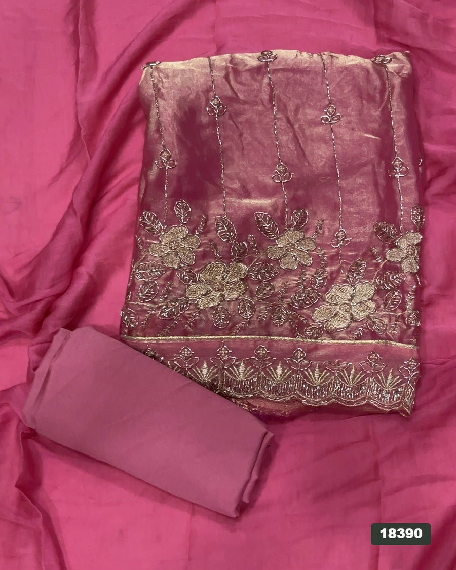 Silk Embroidery Suit Set