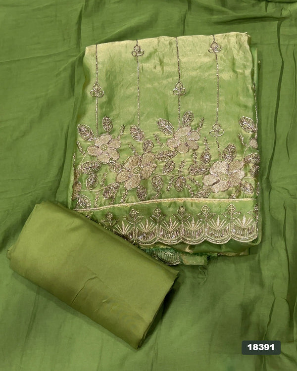 Silk Embroidery Suit Set