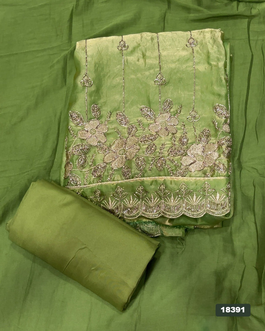Silk Embroidery Suit Set