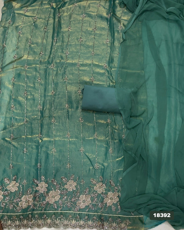 Silk Embroidery Suit Set