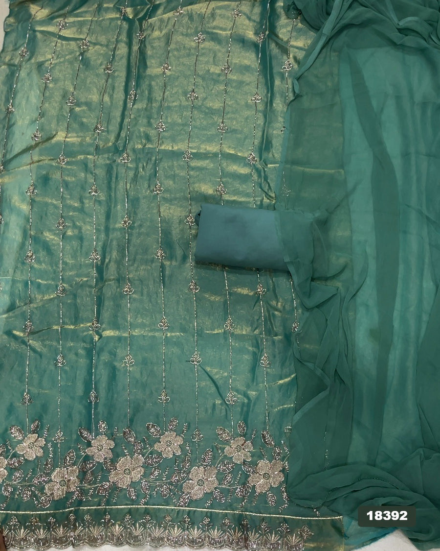 Silk Embroidery Suit Set