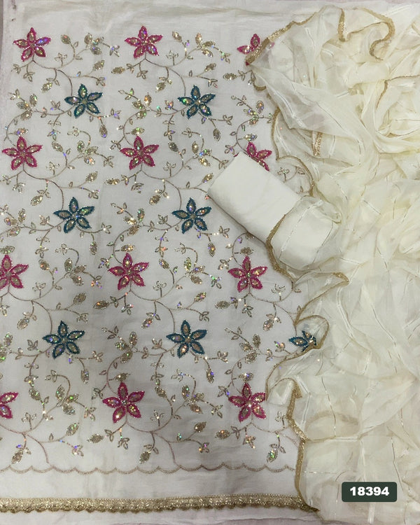 Crush Silk Embroidery Suit Set