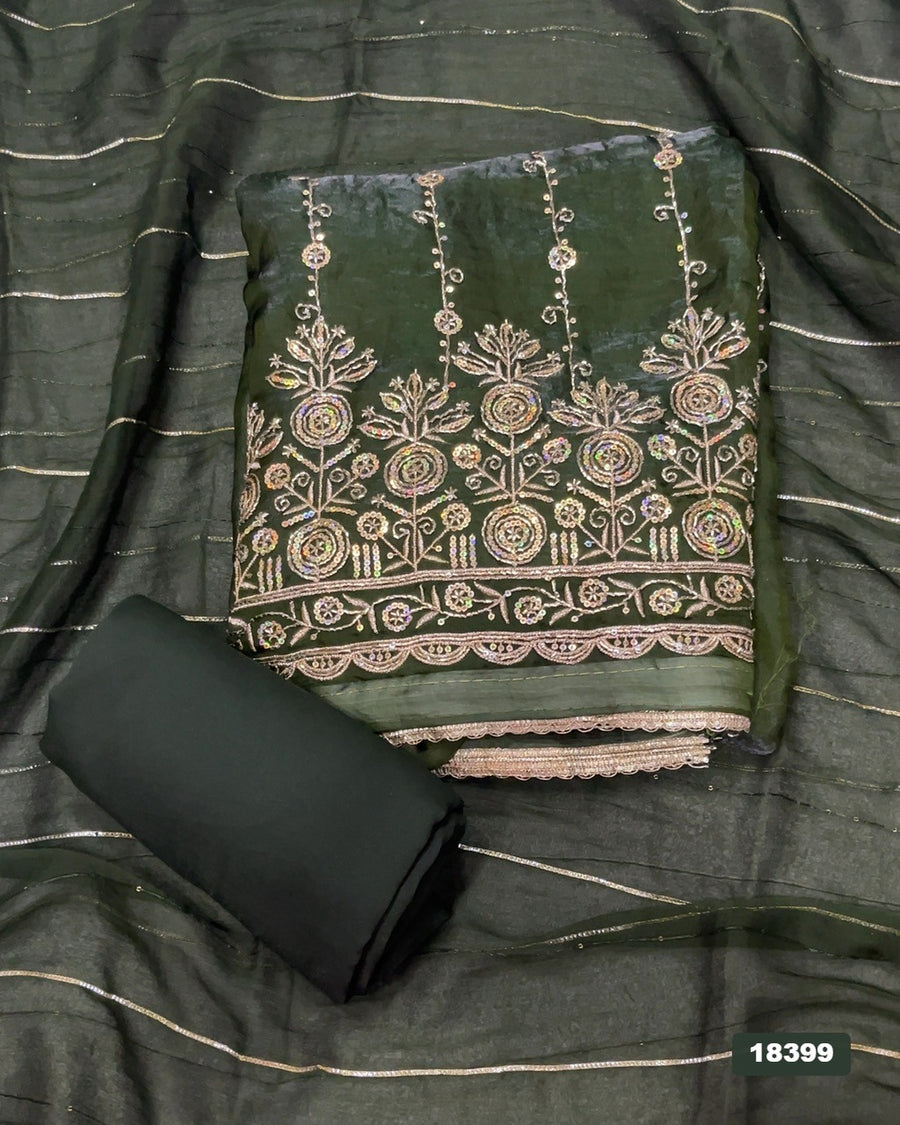 Silk Embroidery Suit Set