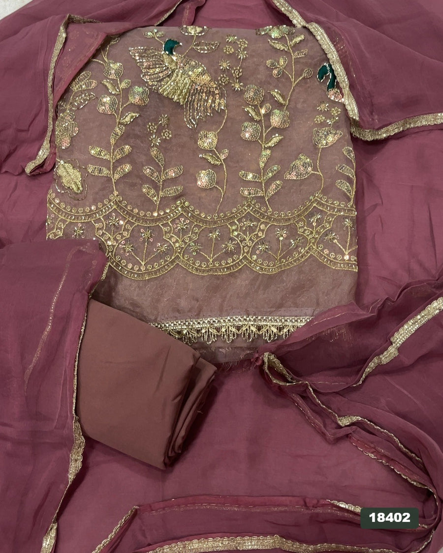 Silk Embroidery Suit Set