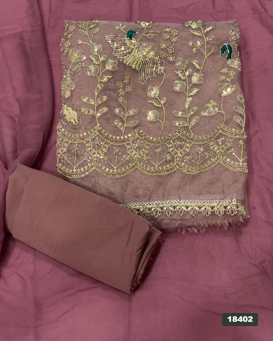 Silk Embroidery Suit Set