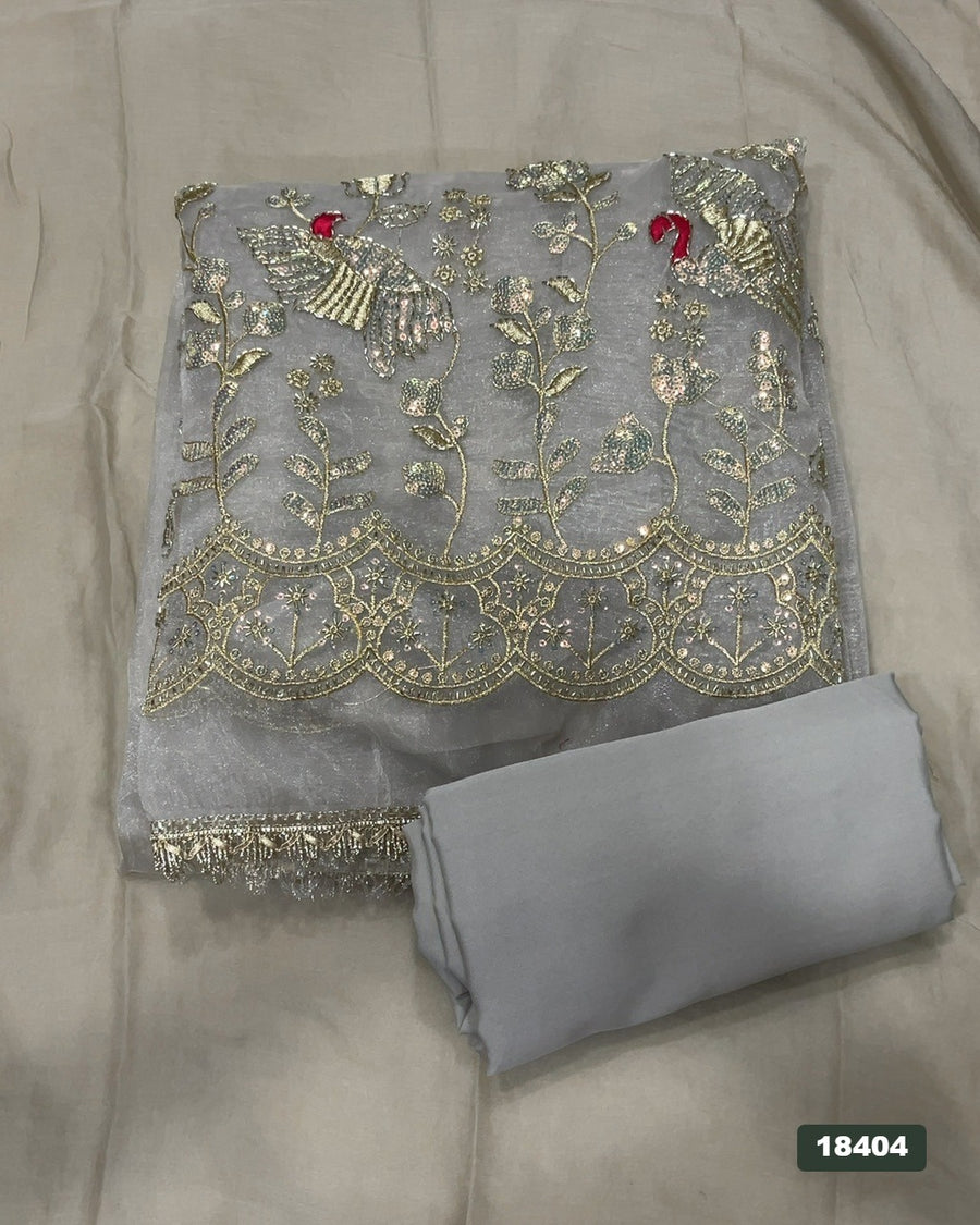 Silk Embroidery Suit Set