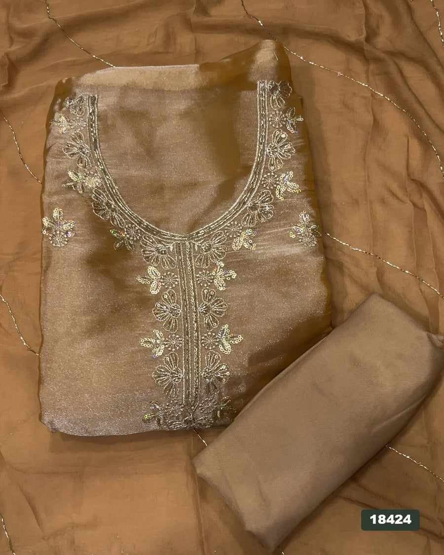 Silk Embroidery Suit Set