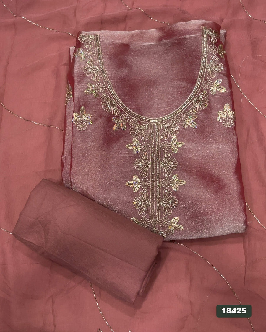 Silk Embroidery Suit Set