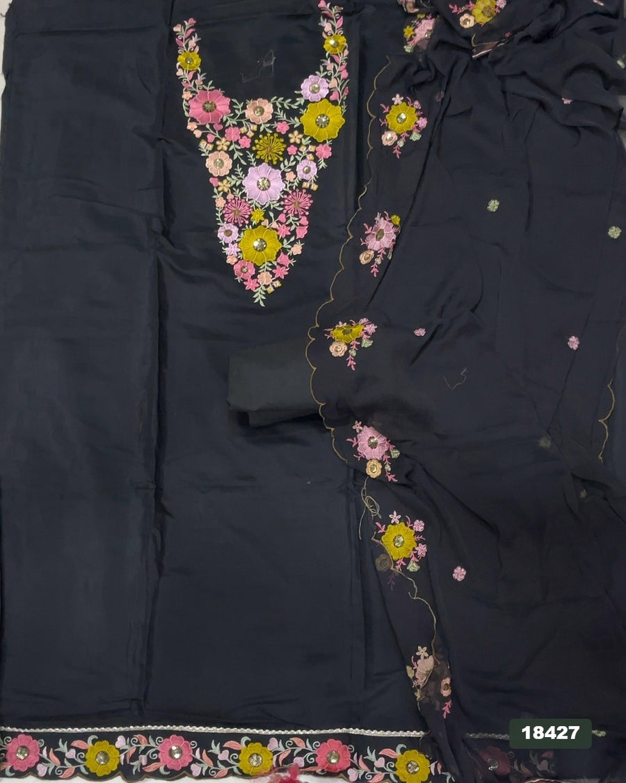 Viscos Silk Embroidery Suit Set
