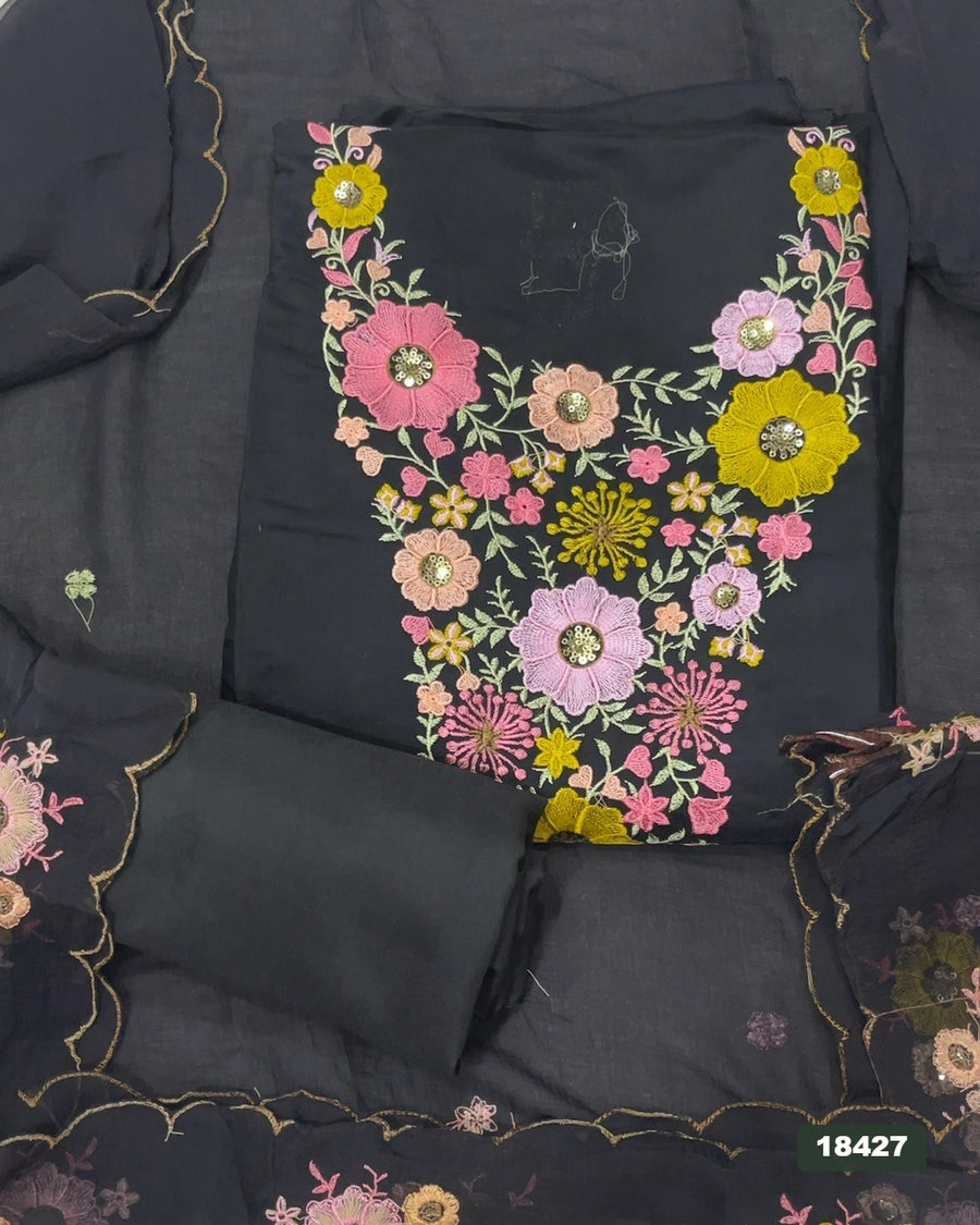 Viscos Silk Embroidery Suit Set
