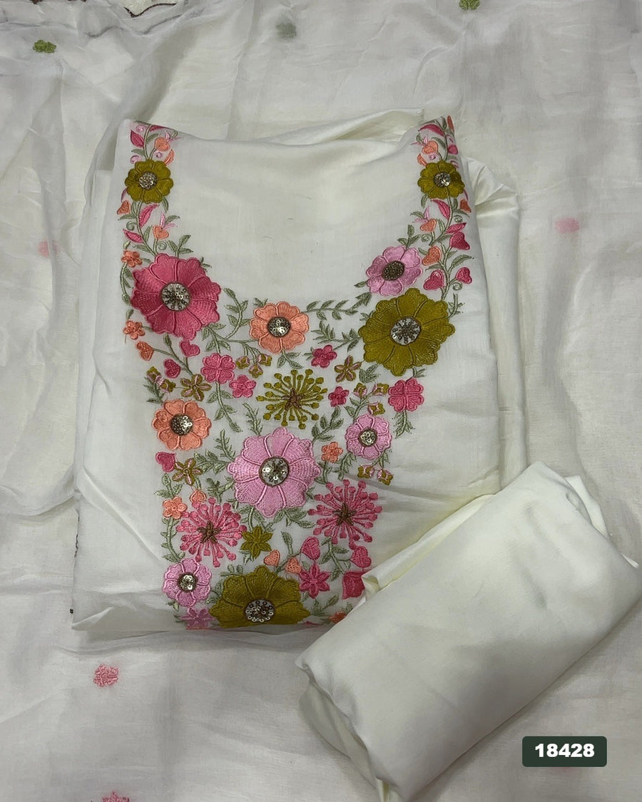 Viscos Silk Embroidery Suit Set