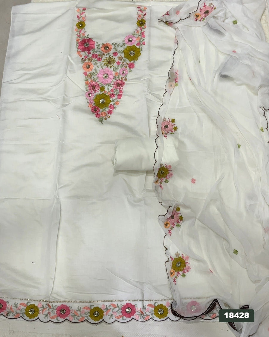 Viscos Silk Embroidery Suit Set