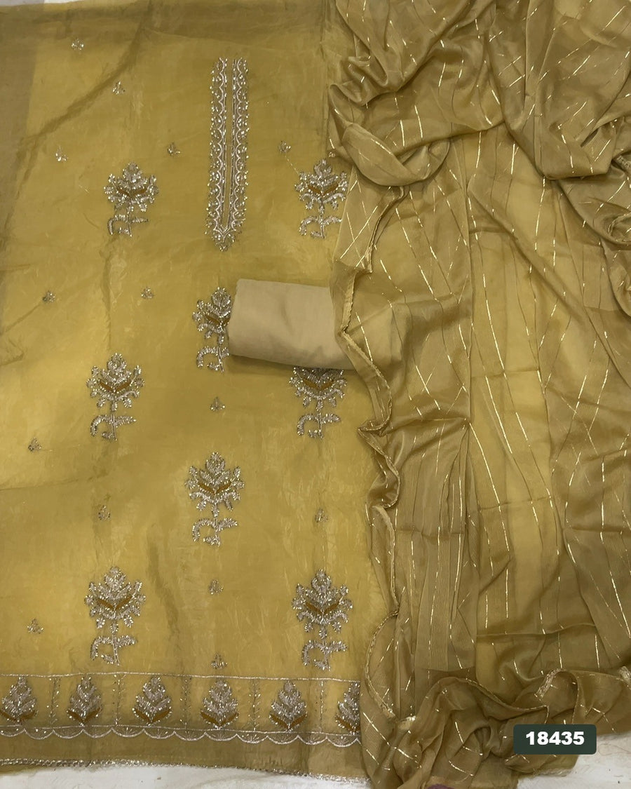 Silk Embroidery Suit Set