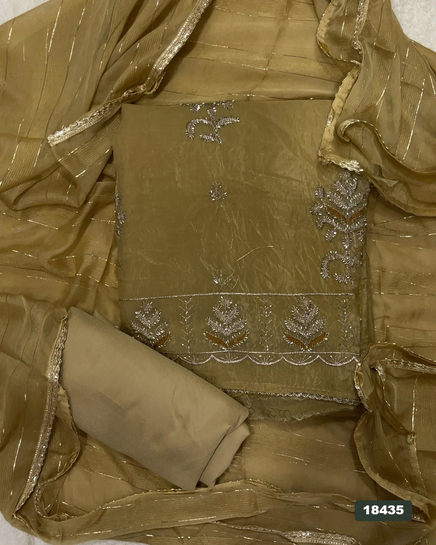 Silk Embroidery Suit Set