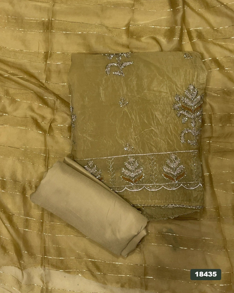 Silk Embroidery Suit Set