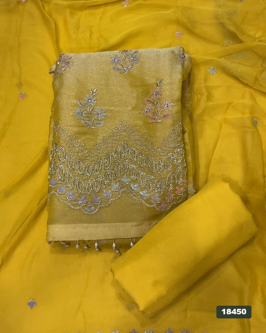 Silk Embroidery Suit Set
