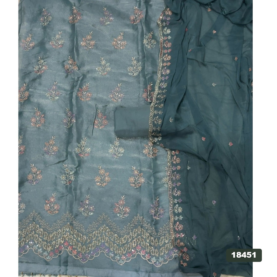 Silk Embroidery Suit Set
