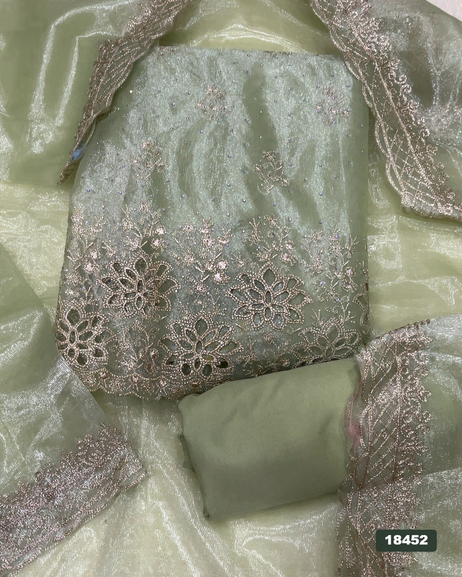 Silk Embroidery Suit Set