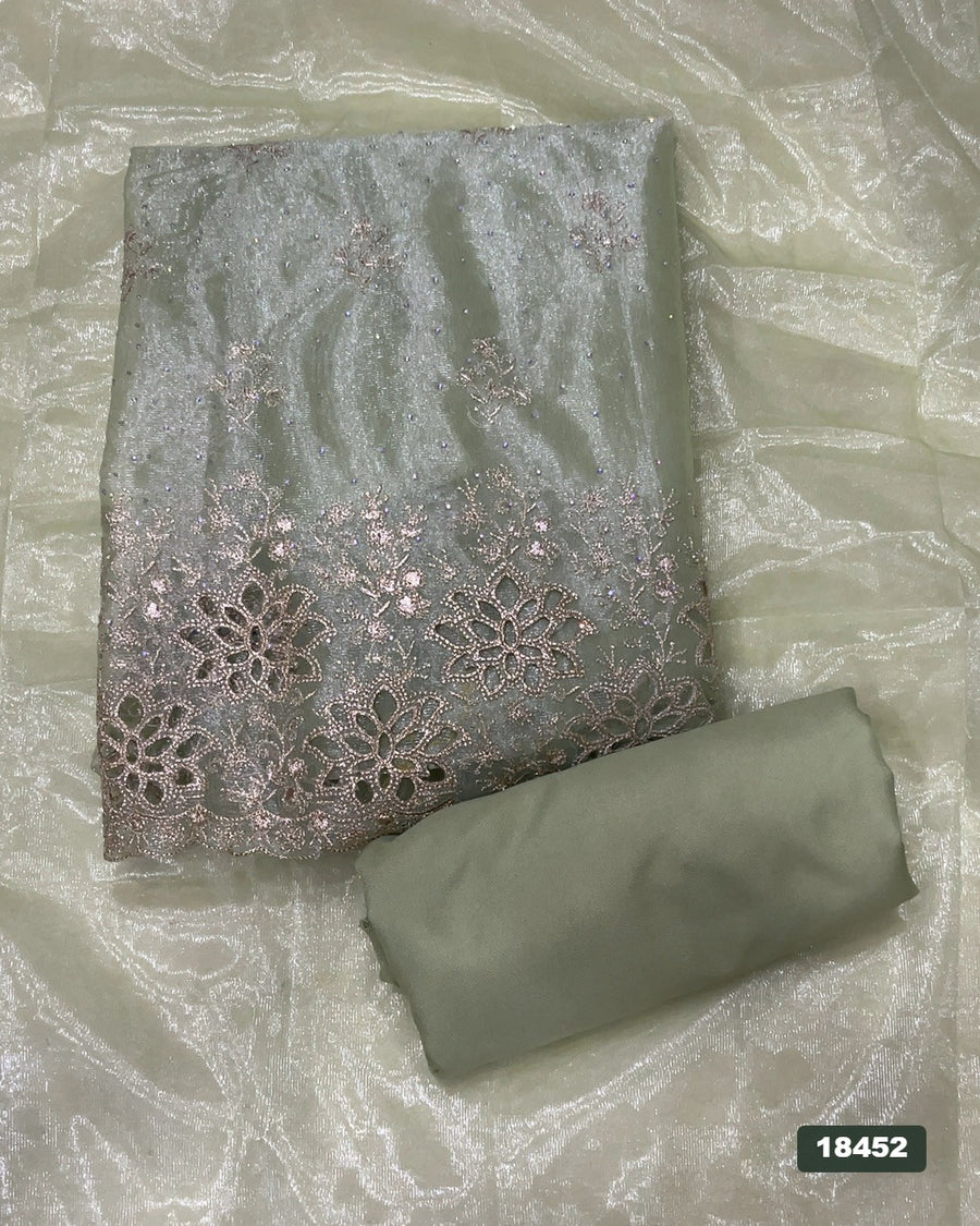 Silk Embroidery Suit Set