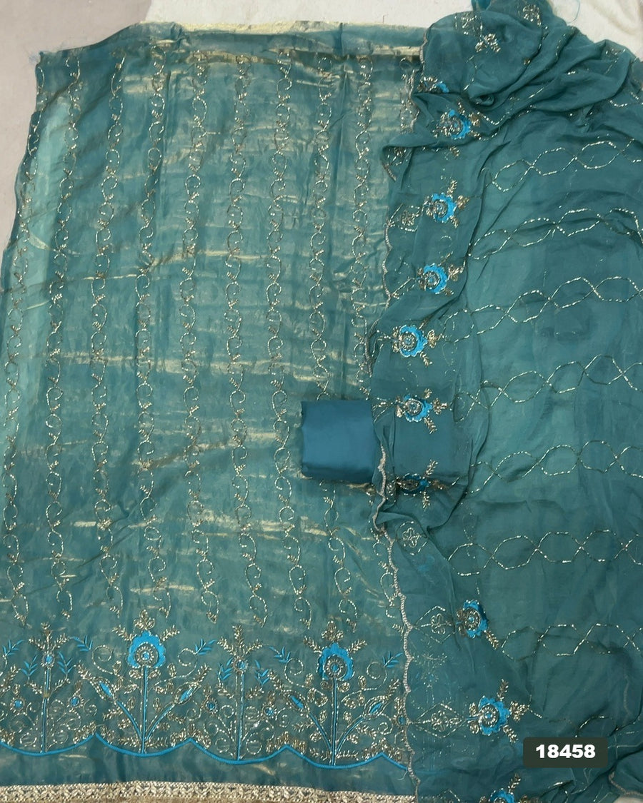 Silk Embroidery Suit Set