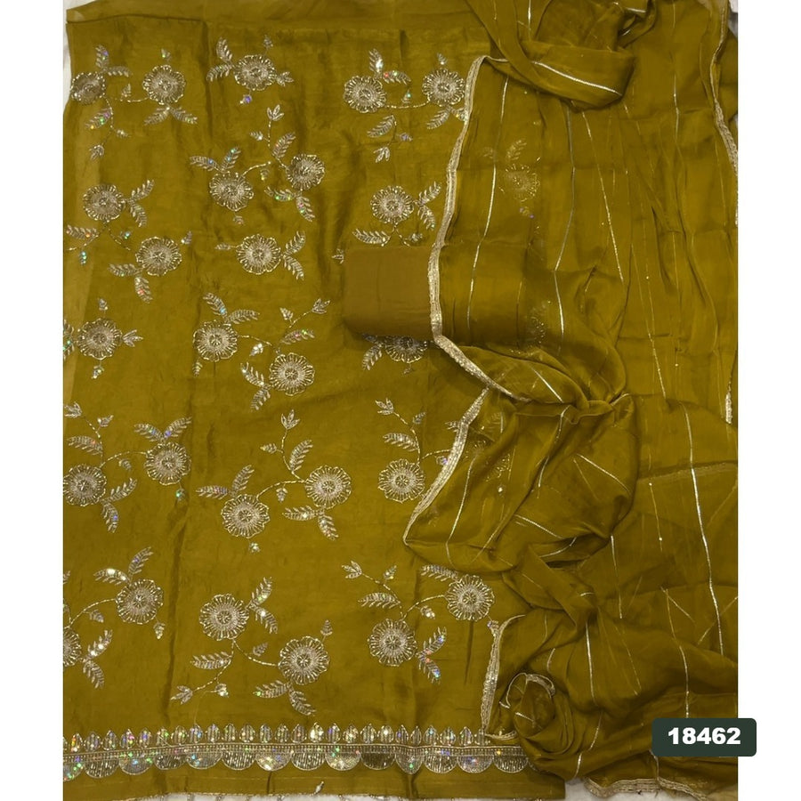 Crush Silk Embroidery Suit Set