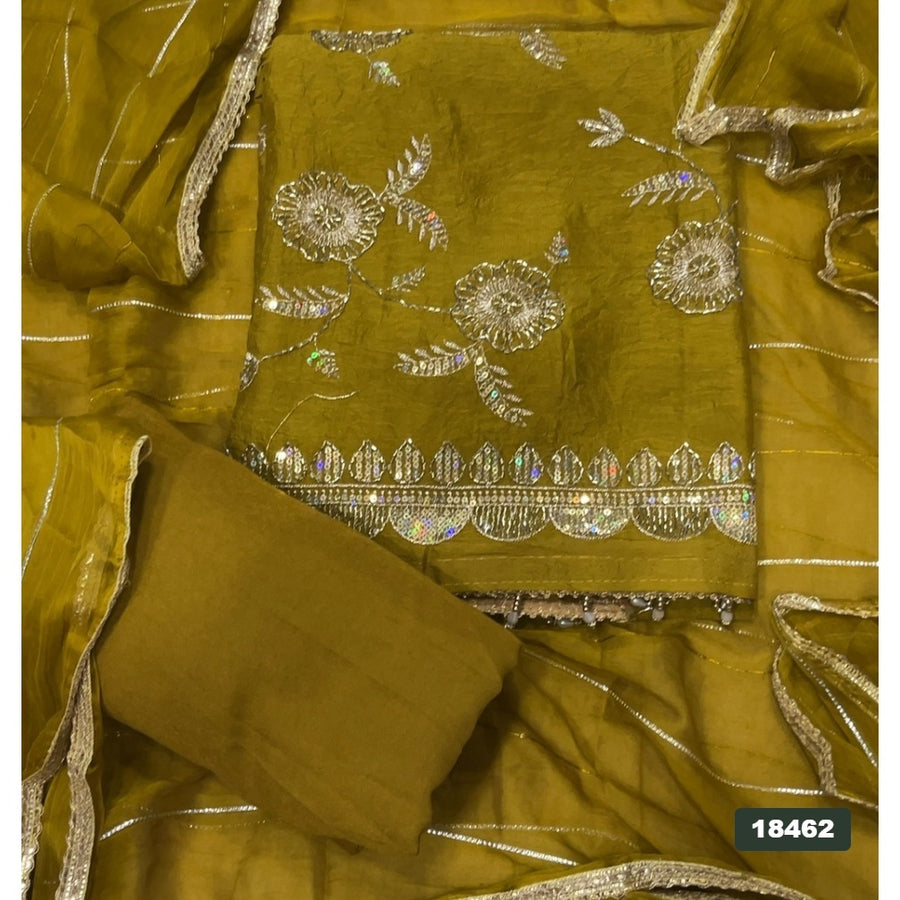 Crush Silk Embroidery Suit Set