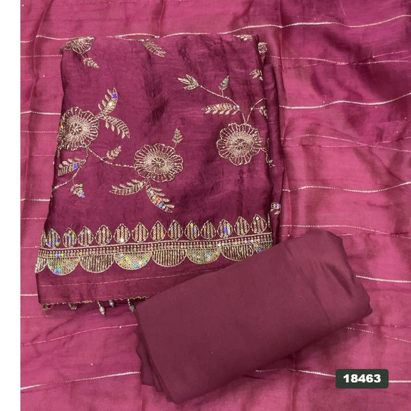 Crush Silk Embroidery Suit Set