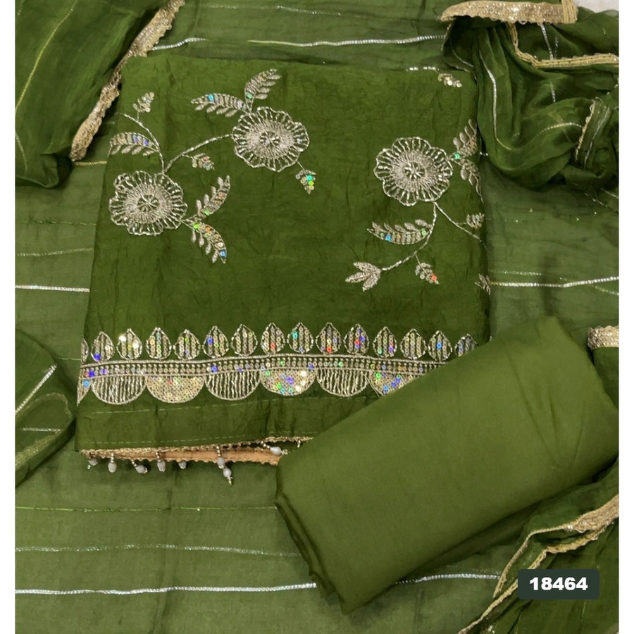 Crush Silk Embroidery Suit Set