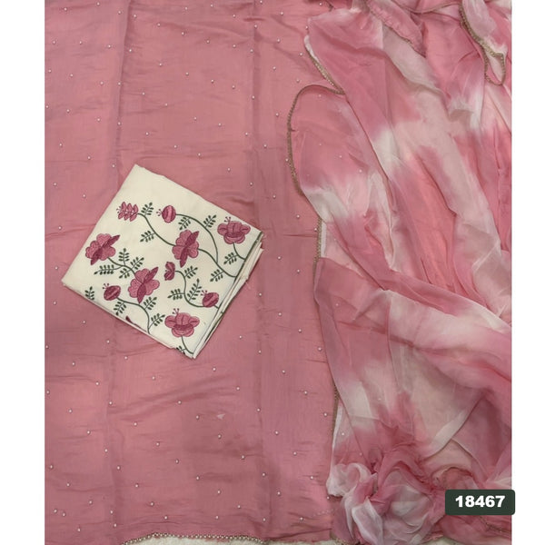 Silk Embroidery Suit Set