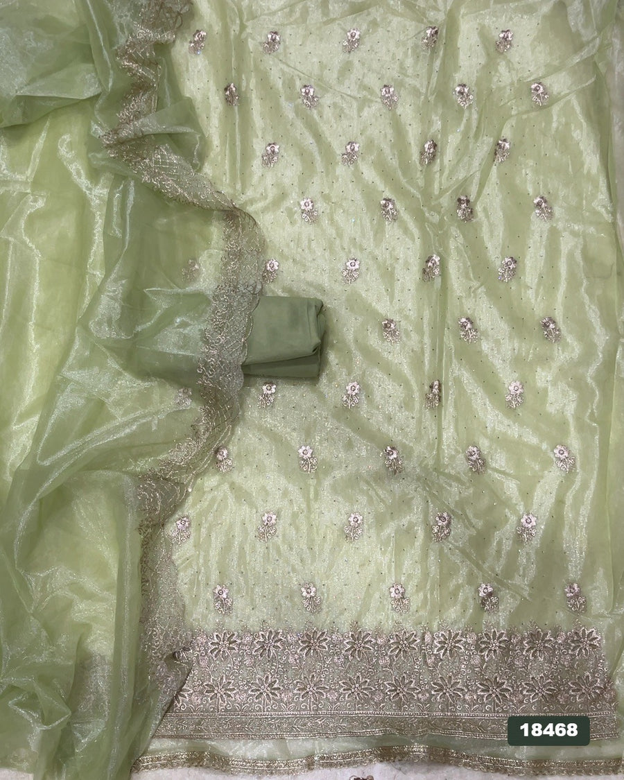 Silk Embroidery Suit Set