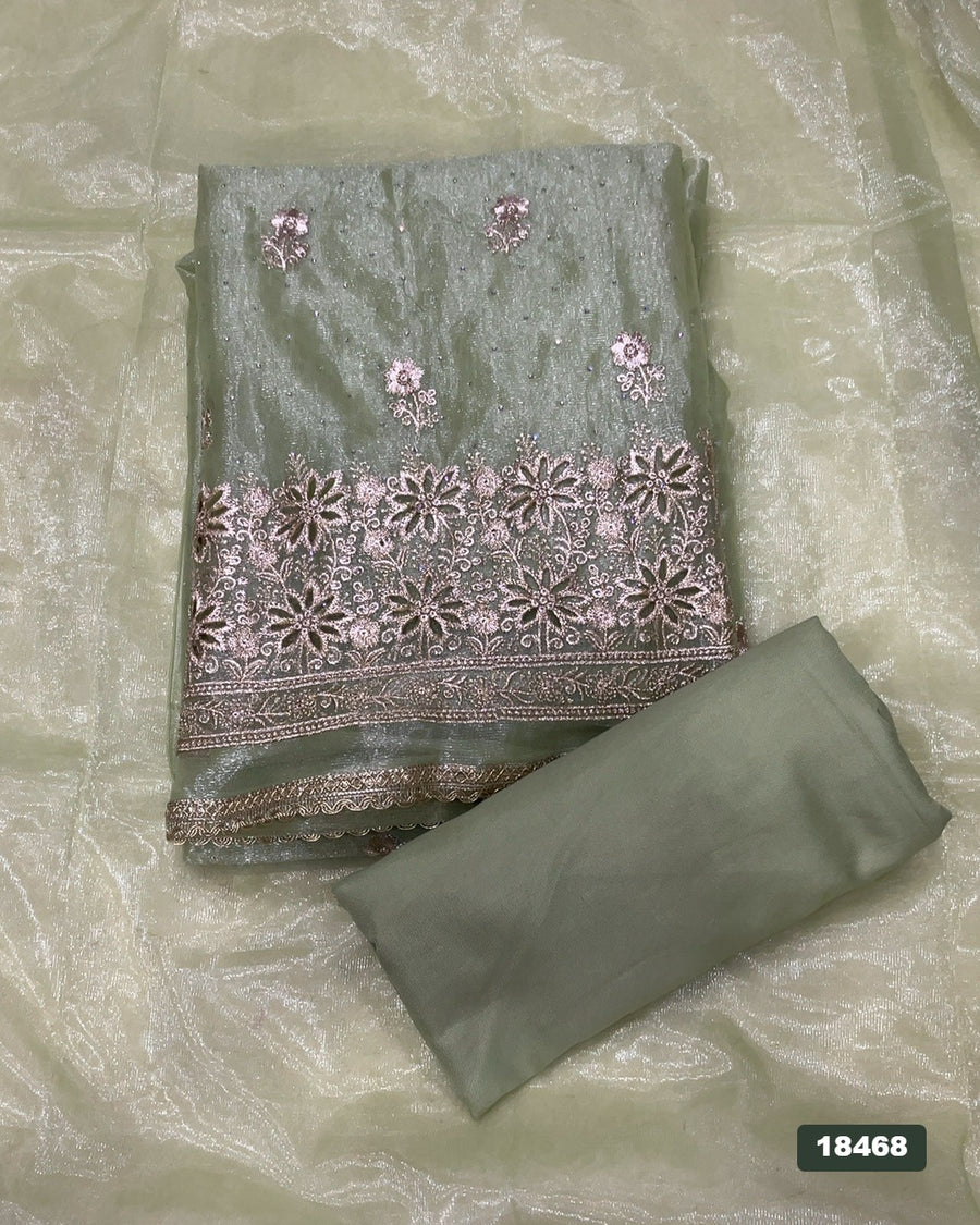 Silk Embroidery Suit Set