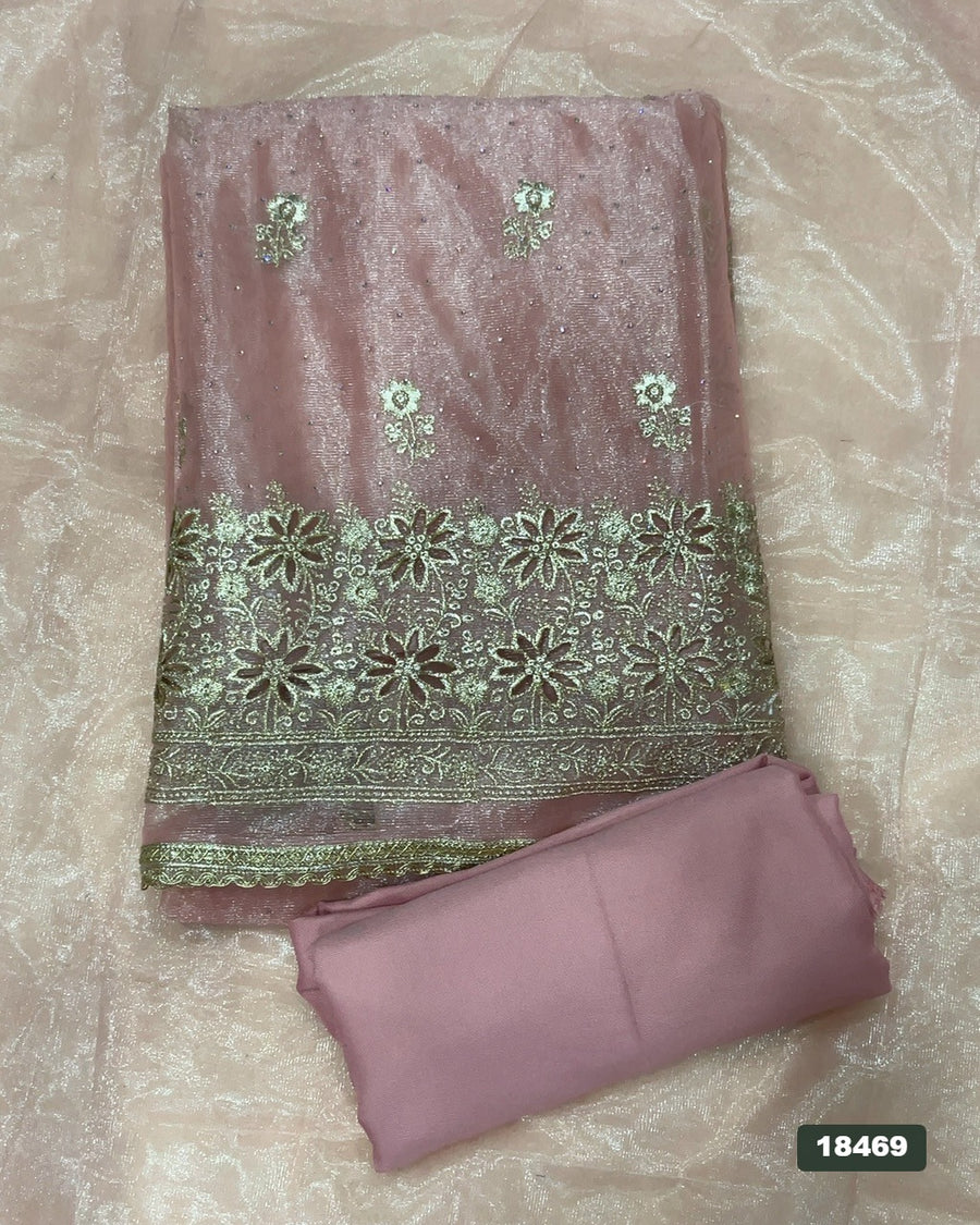 Silk Embroidery Suit Set
