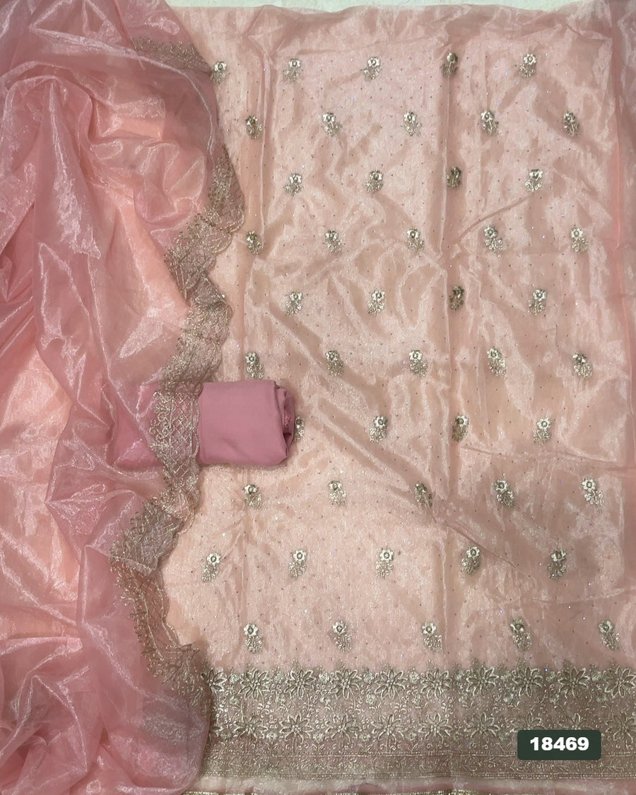 Silk Embroidery Suit Set