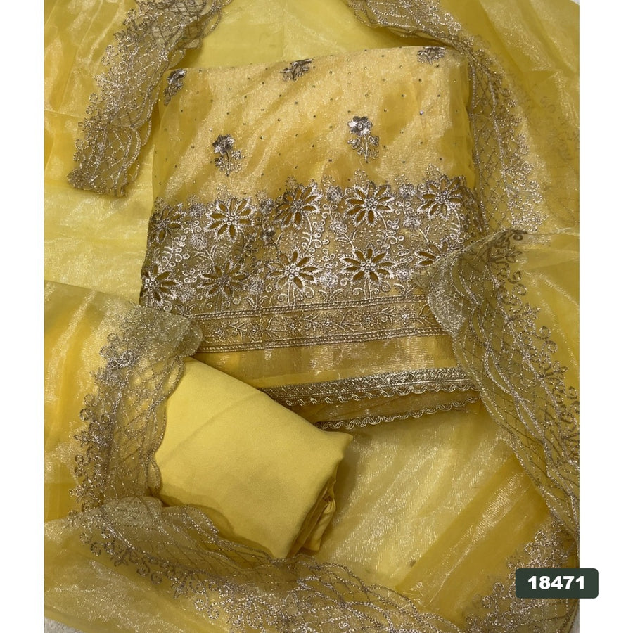 Silk Embroidery Suit Set