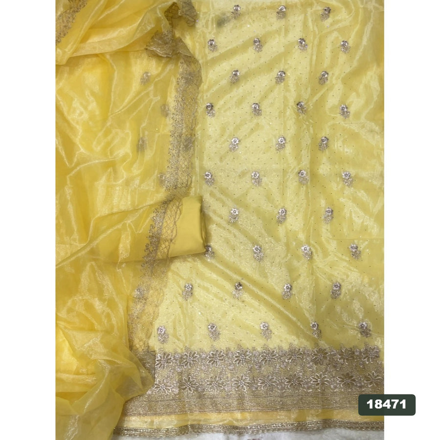 Silk Embroidery Suit Set