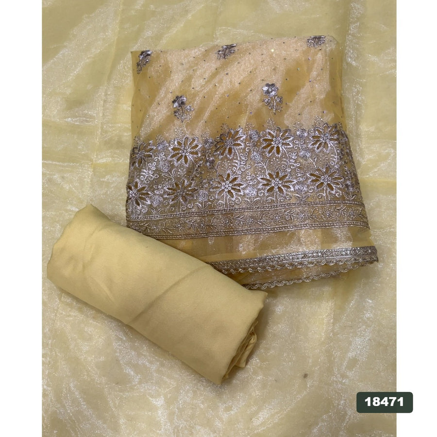 Silk Embroidery Suit Set